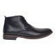 Ghete barbati casual din piele naturala de culoare neagra STDG184N
