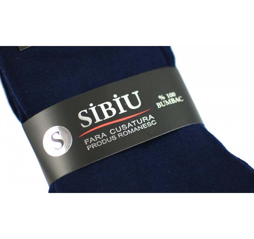 Sosete barbati, set 5 perechi din bumbac, bleumarin, fara cusatura - Sibiu Romania STX21BLM
