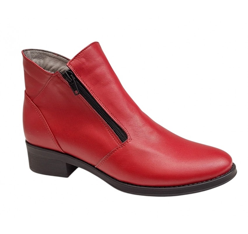 Ghete dama casual din piele naturala Nataly Rosu T 316 ROSU-P Ghete dama casual din piele naturala Nataly Rosu T 316 ROSU-P
