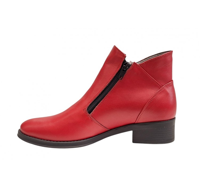 Ghete dama casual din piele naturala Nataly Rosu T 316 ROSU-P Ghete dama casual din piele naturala Nataly Rosu T 316 ROSU-P
