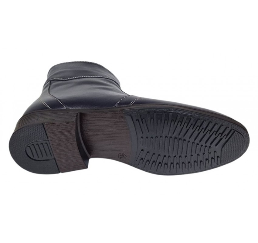 Ghete barbati office elegante din piele naturala cu fermoar Bleumarin Tores