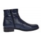 Ghete barbati office elegante din piele naturala cu fermoar Bleumarin TANCABL