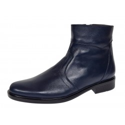 Ghete barbati office elegante din piele naturala cu fermoar Bleumarin TANCABL