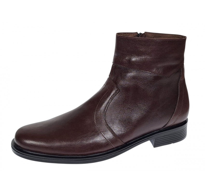 Ghete barbati office elegante din piele naturala cu fermoar Bleumarin TANCABL