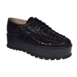 Pantofi dama casual cu platforme de 5 cm - Model Negru TCC4NL