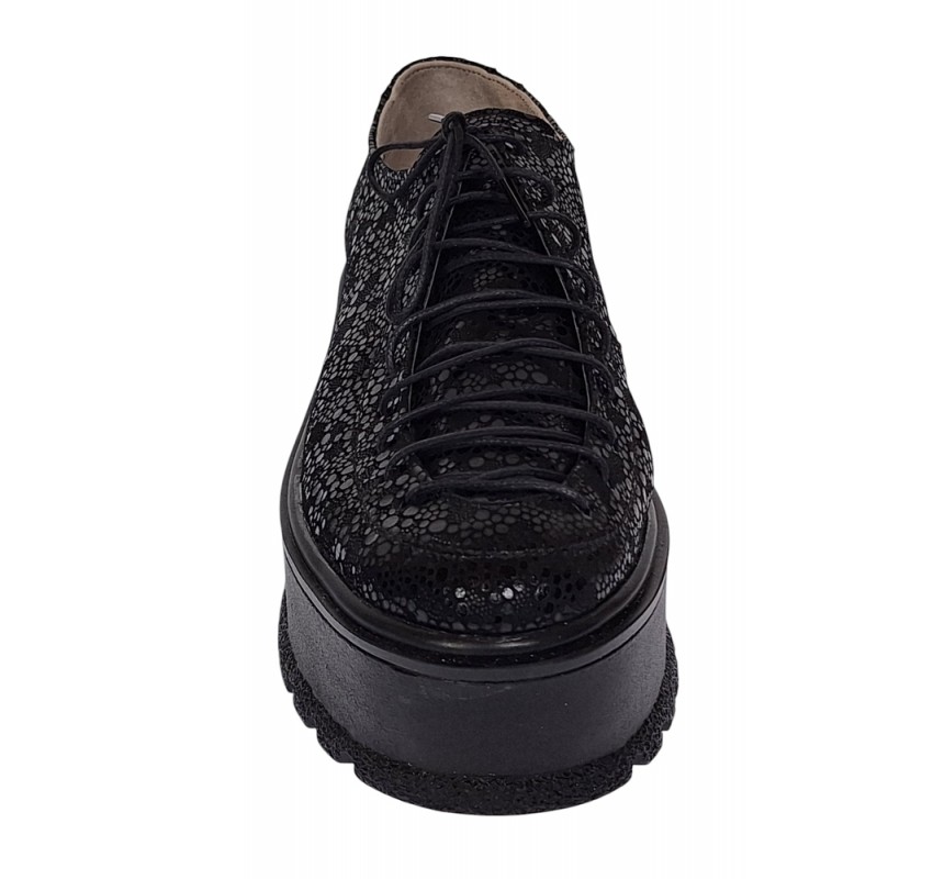 Pantofi dama casual cu platforme de 5 cm - Model Negru TCC4NL