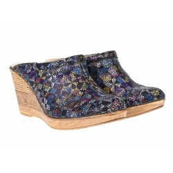 Saboti dama, color, din piele naturala, cu platforme de 7 cm, Ciucaleti Shoes