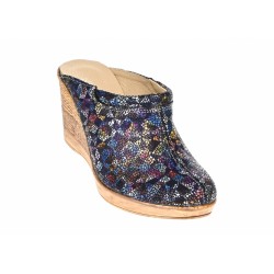 Saboti dama, color, din piele naturala, cu platforme de 7 cm, Ciucaleti Shoes