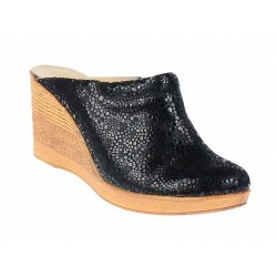 Saboti dama din piele naturala cu platforme de 7 cm - TEA19NCOLOR