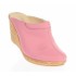 Saboti dama roz din piele naturala, platforme de 7 cm - TEA19ROZ