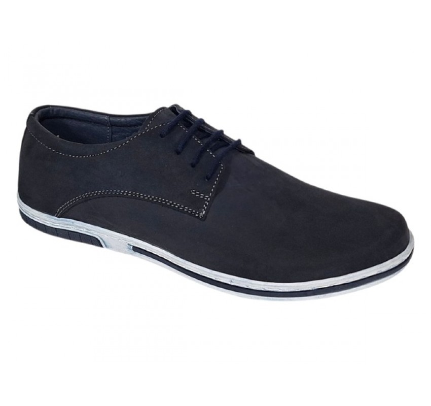 Pantofi sport barbati din piele naturala bufo Bleumarin Inchis TENBUFBLC