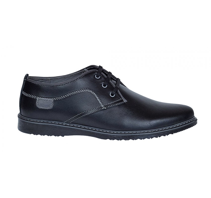Pantofi barbati sport casual din piele naturala Ten Negru TENSN Pantofi barbati sport casual din piele naturala Ten Negru TENSN