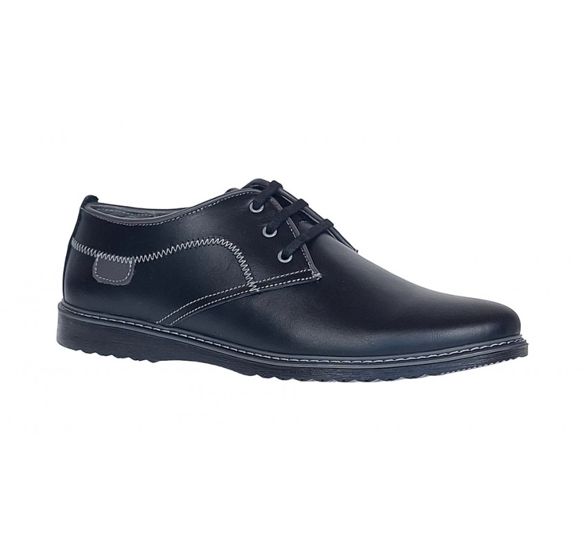 Pantofi barbati sport casual din piele naturala Ten Negru TENSN Pantofi barbati sport casual din piele naturala Ten Negru TENSN