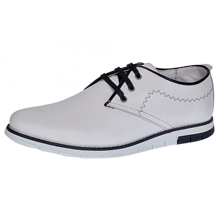 Oferta 40, 42 Pantofi barbati sport din piele naturala Alb Yanis Confort Oferta 40, 42 Pantofi barbati sport din piele naturala Alb Yanis Confort