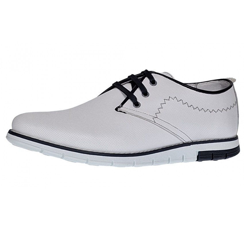 Oferta 40, 42 Pantofi barbati sport din piele naturala Alb Yanis Confort Oferta 40, 42 Pantofi barbati sport din piele naturala Alb Yanis Confort