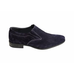 Pantofi barbati eleganti, din piele naturala, Negru VELUR, CIUCALETI SHOES