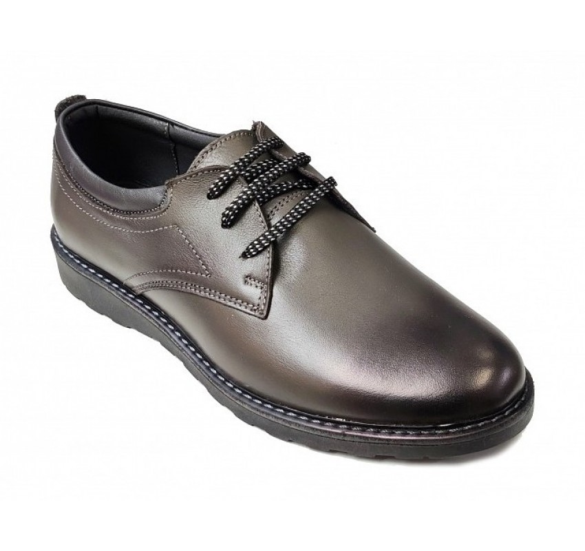 Pantofi barbati eleganti, din piele naturala, Gri, CIUCALETI SHOES