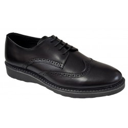 Pantofi barbati din piele naturala Negru TEST199NS