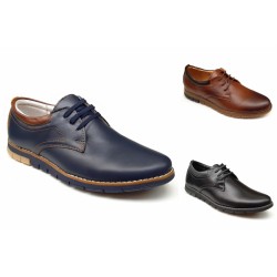 Pantofi barbati sport, din piele naturala, cu sitet, TEST35LS 