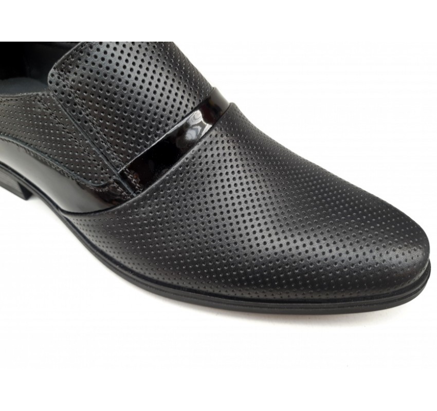 Pantofi barbati eleganti, din piele naturala, Negru - CIUCALETI SHOES