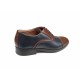 Pantofi barbati eleganti, din piele naturala, Maro - Albastru, CIUCALETI SHOES, TEST44