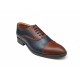 Pantofi barbati eleganti, din piele naturala, Maro - Albastru, CIUCALETI SHOES, TEST44