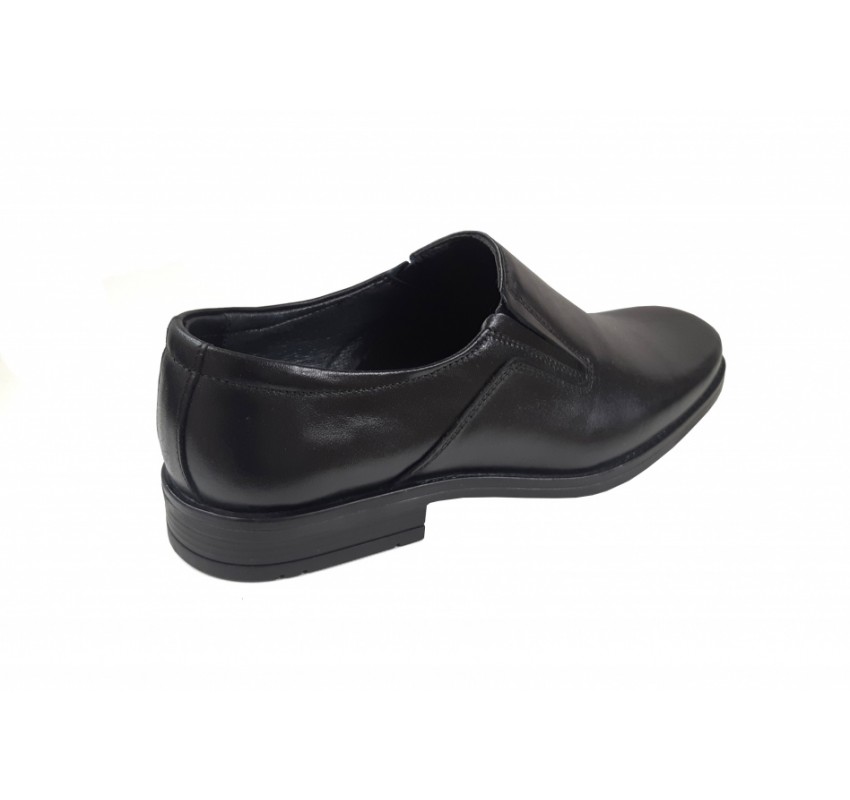 Pantofi barbati eleganti, din piele naturala, Negru, Elastic - CIUCALETI SHOES