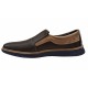 Pantofi barbati, casual, din piele naturala, cu elastic, Maro, TEST545M