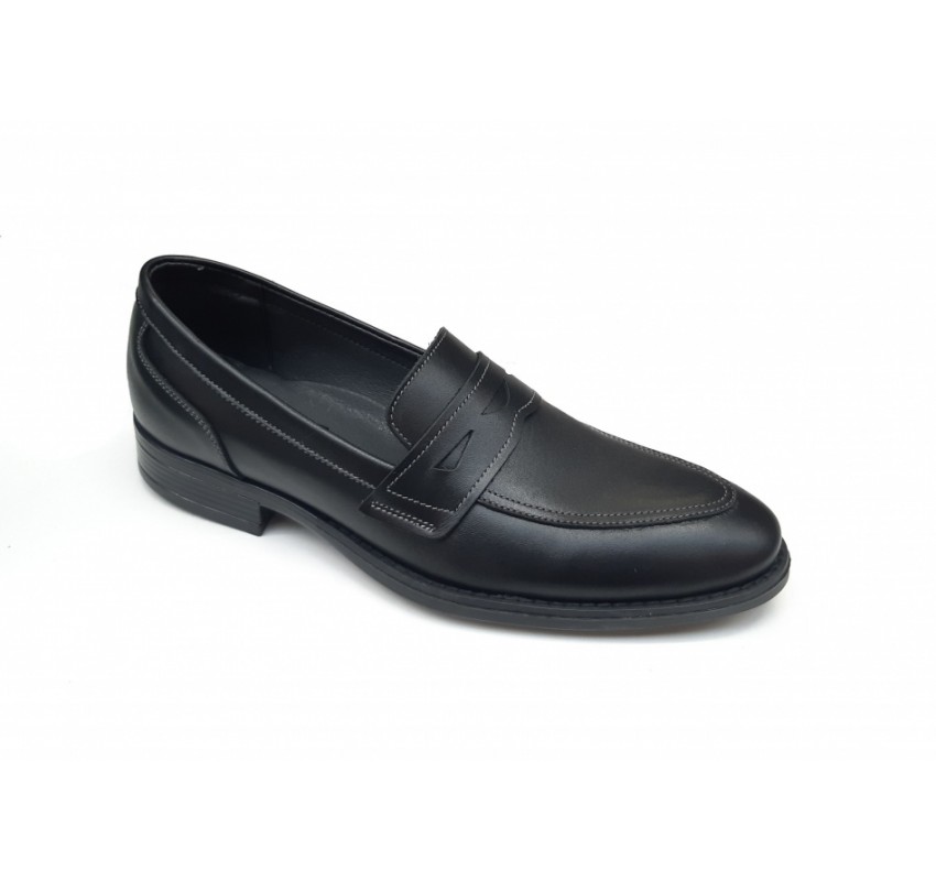 Pantofi barbati din piele naturala, Negru, Ciucaleti Shoes, TEST566N Marimea 41
