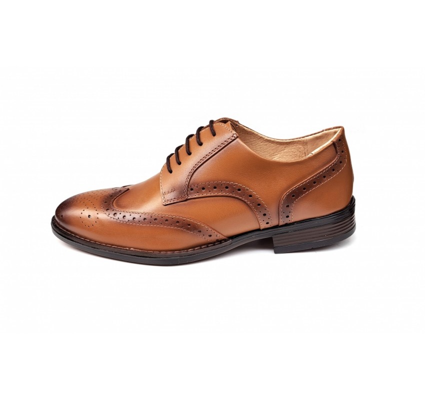 Pantofi barbati eleganti, din piele naturala, MARO CONIAC, CIUCALETI SHOES