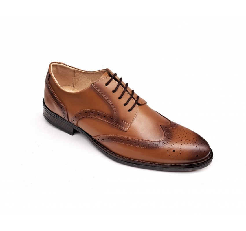 Pantofi barbati eleganti, din piele naturala, MARO CONIAC, CIUCALETI SHOES