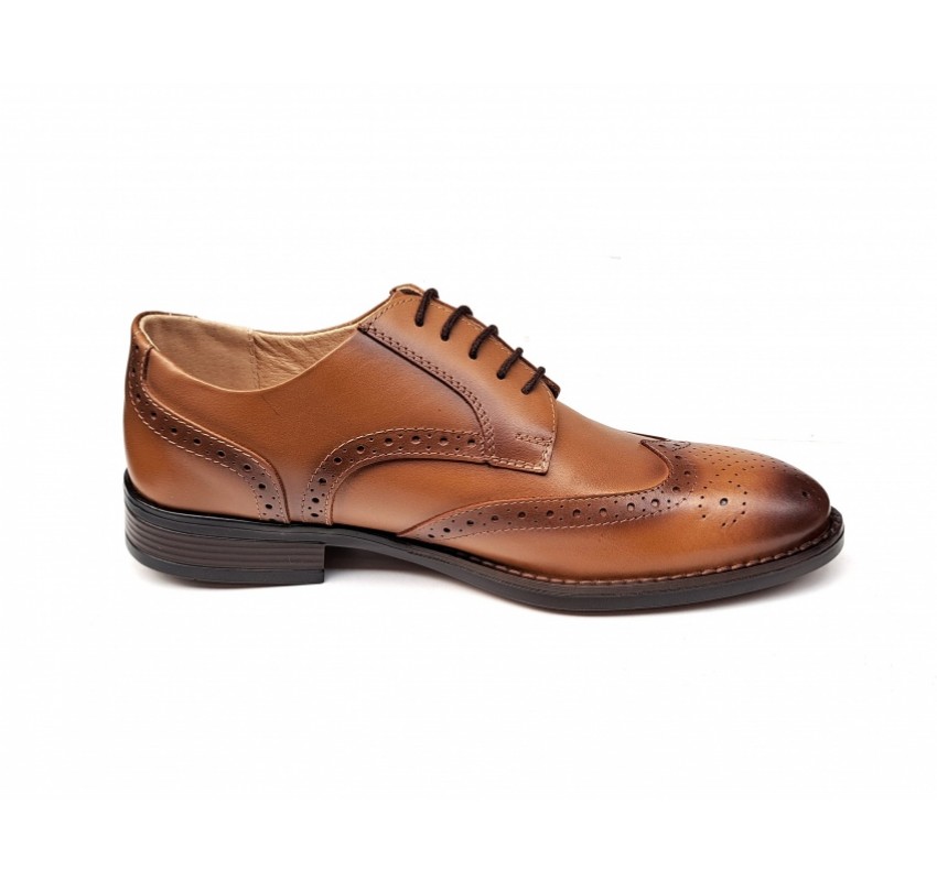 Pantofi barbati eleganti, din piele naturala, MARO CONIAC, CIUCALETI SHOES