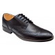 Pantofi barbati office, eleganti din piele naturala, Negru, TEST68N