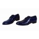 Pantofi barbati eleganti din piele naturala, Croco, bleumarin inchis, LAC, TESTCROCOBL