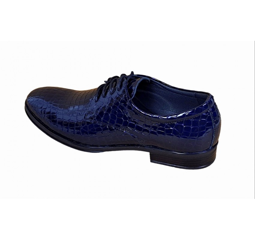 Pantofi barbati eleganti din piele naturala, Croco, bleumarin inchis, LAC, TESTCROCOBL Pantofi barbati eleganti din piele naturala, Croco, bleumarin inchis, LAC, TESTCROCOBL
