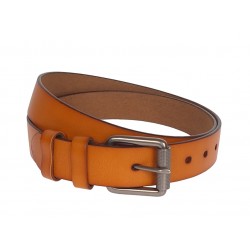 Curea barbati, casual, pentru jeans, din piele naturala, Maro, 3.2cm - TK14M Curea barbati, casual, pentru jeans, din piele naturala, Maro, 3.2cm - TK14M