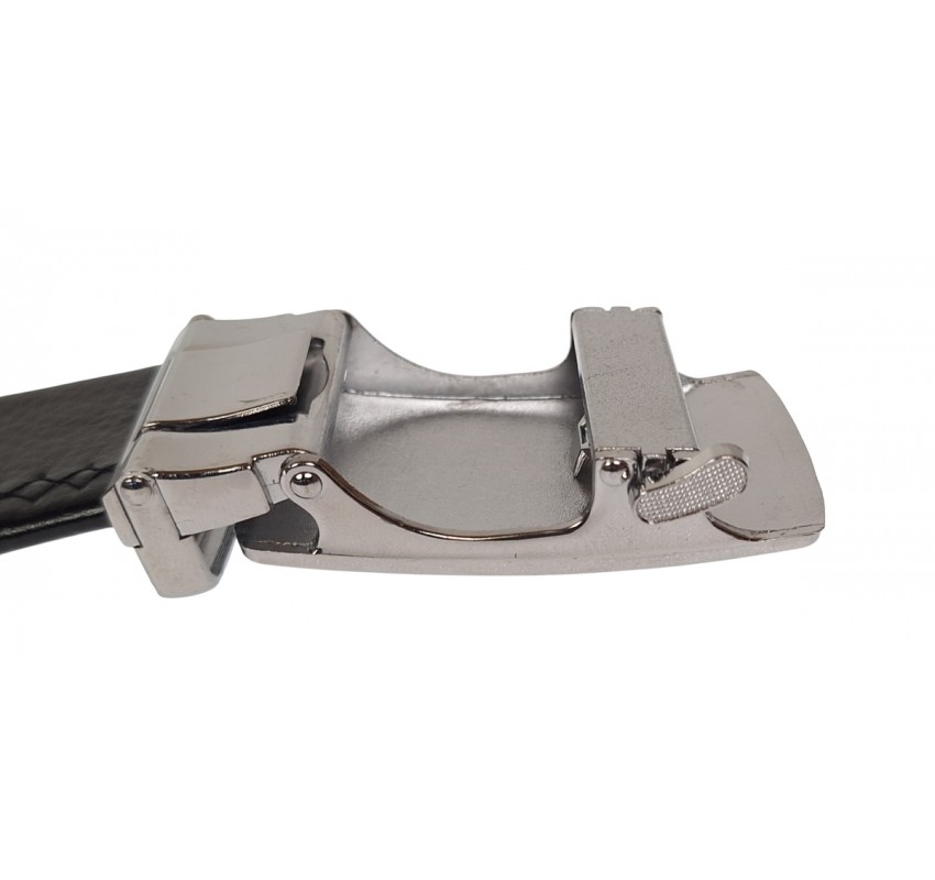 Curea barbati eleganta din piele naturala de culoare neagra pentru costum TK14N