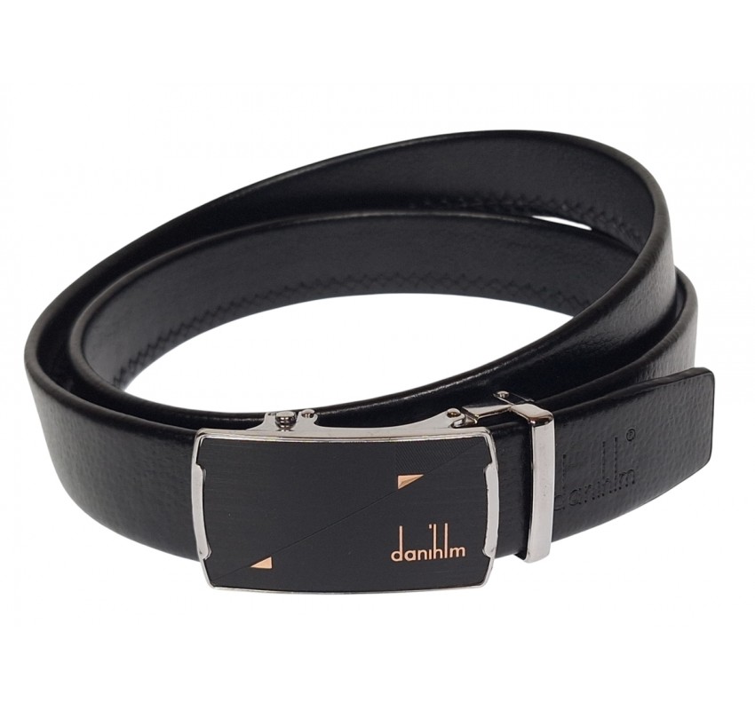 Curea barbati eleganta din piele naturala de culoare neagra pentru costum TK14N