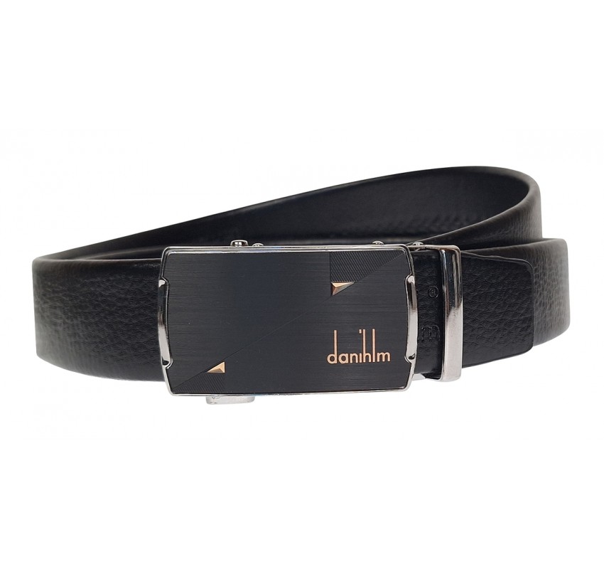 Curea barbati eleganta din piele naturala de culoare neagra pentru costum TK14N