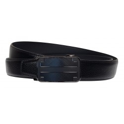 Curea barbati eleganta din piele naturala de culoare neagra pentru costum TK15N