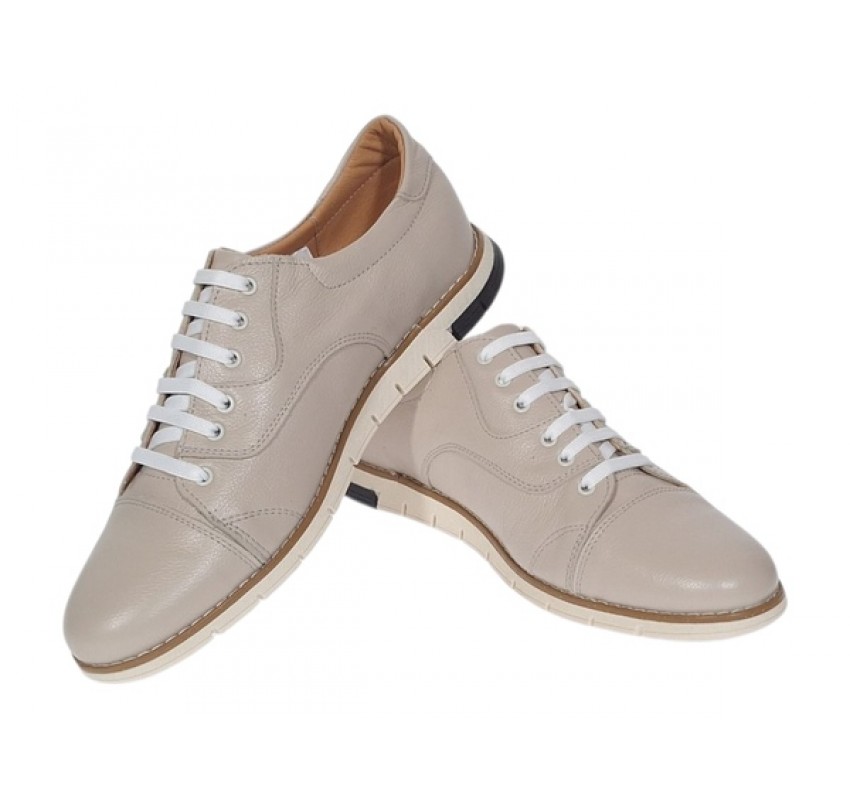 Pantofi barbati bej din piele naturala casual – comozi si usori pentru vara TOP67BEJ