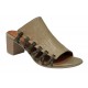 Sandale dama, piele naturala, toc 5cm, Verde, DOGATI - TRK21V