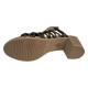 Sandale dama, piele naturala, toc 5cm, Verde, DOGATI - TRK21V