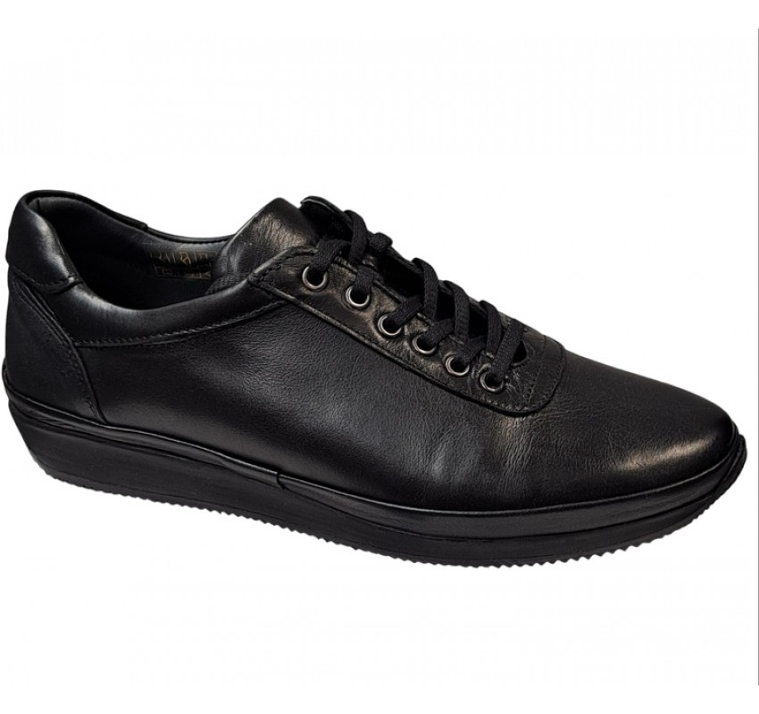 Pantofi barbati, casual, piele naturala, Negru, Ultra Confort, VIKOTTY, VIK217N