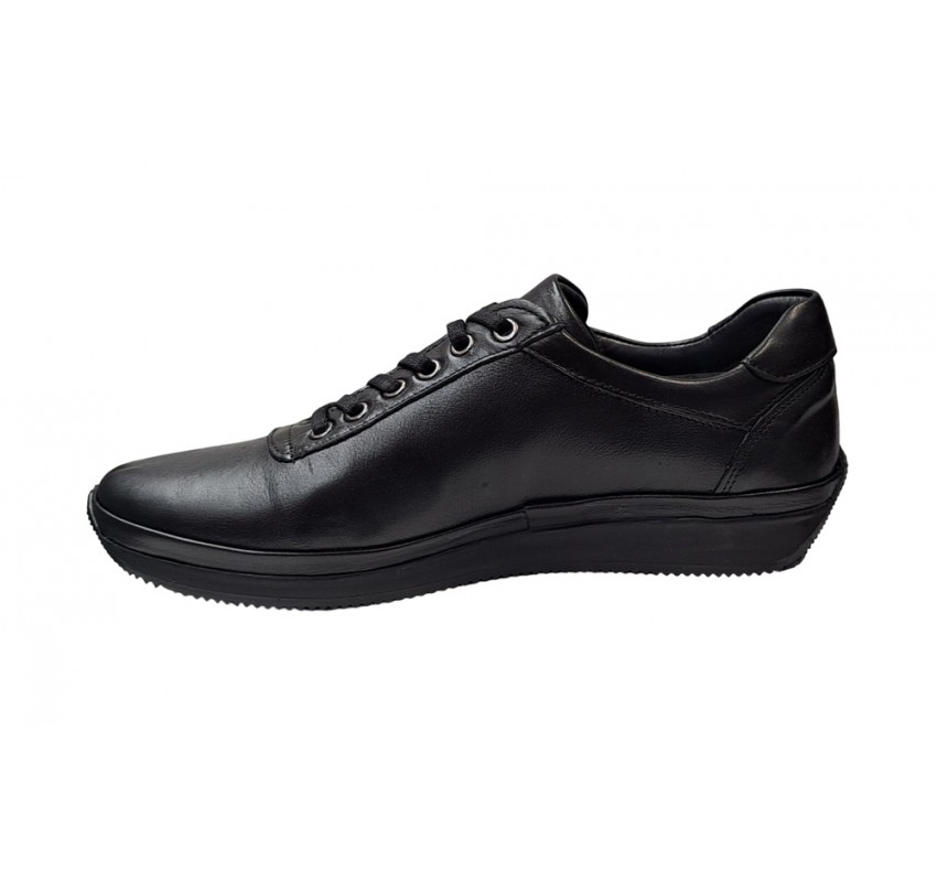 Pantofi barbati, casual, piele naturala, Negru, Ultra Confort, VIKOTTY, VIK217N