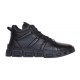 Ghete barbati casual din piele naturala (imblanite) Negru VIK851N