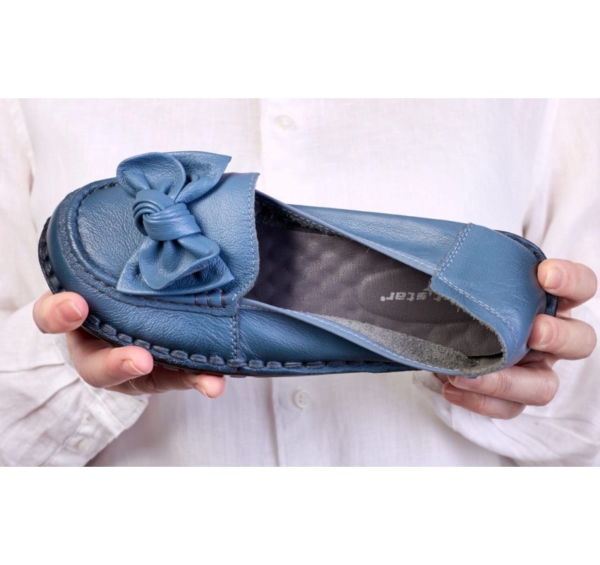 Pantofi dama casual din piele naturala Ciucaleti Aisha Albastru Pantofi dama casual din piele naturala Ciucaleti Aisha Albastru