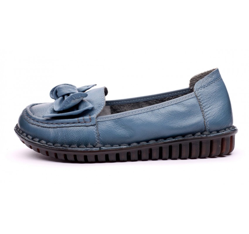 Pantofi dama casual din piele naturala Ciucaleti Aisha Albastru Pantofi dama casual din piele naturala Ciucaleti Aisha Albastru