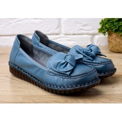 Pantofi dama casual din piele naturala Ciucaleti Aisha Albastru