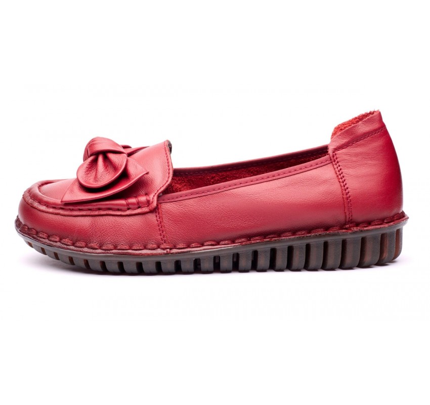 Pantofi dama casual din piele naturala Ciucaleti Aisha Rosu Pantofi dama casual din piele naturala Ciucaleti Aisha Rosu